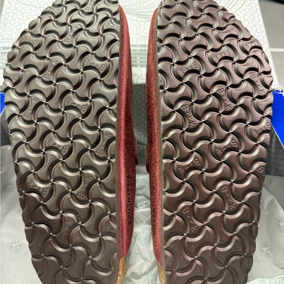 Birkenstock Boston Suede Maroon Burgundy Clogs Mens 9 Womens 11 EU 42 NEW W Box - Picture 11 of 11